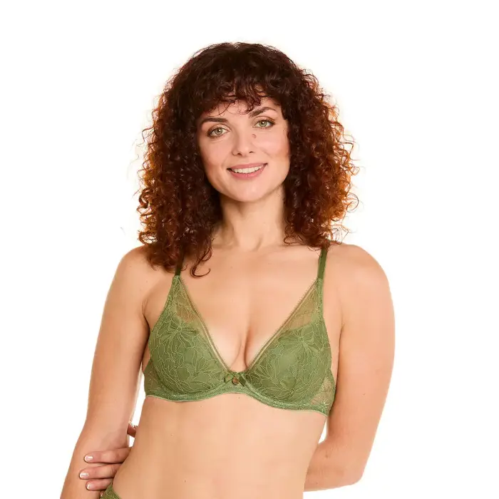 Pomm Poire Reggiseno ampliforme con coppe modellate donna Masque Vert