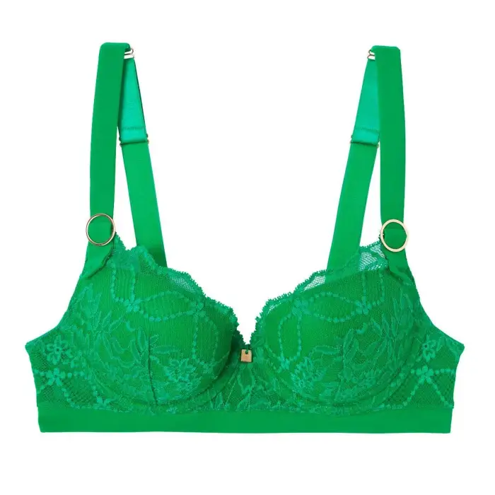 Pomm Poire Reggiseno ampliforme in pizzo francese per donna Tokyo Vert