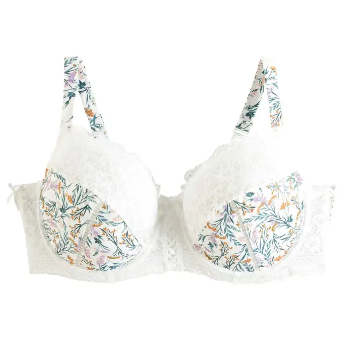 Pomm Poire Reggiseno con stecche sostegno alto donna Elena Blanc
