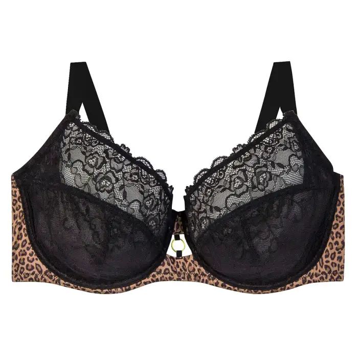 Pomm Poire Reggiseno con stecche sostegno alto donna Samsara Noir