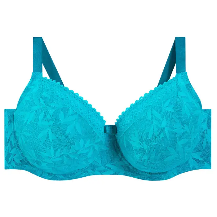 Pomm Poire Reggiseno con stecche sostegno alto donna Savane Turquoise