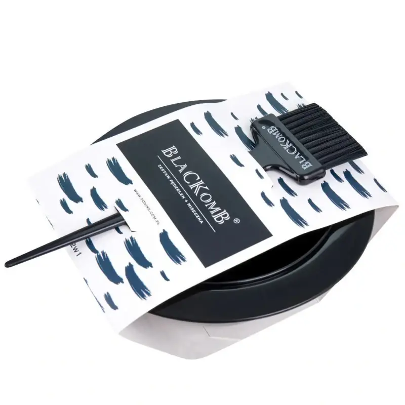 Ponik`s Set per la colorazione dei capelli Blackomb con ciotola antiscivolo e pennello da 5 cm