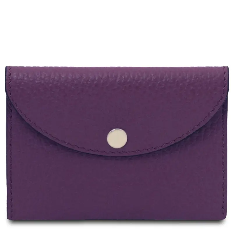 Tuscany Leather Porta biglietti da visita / carte di credito in pelle Viola