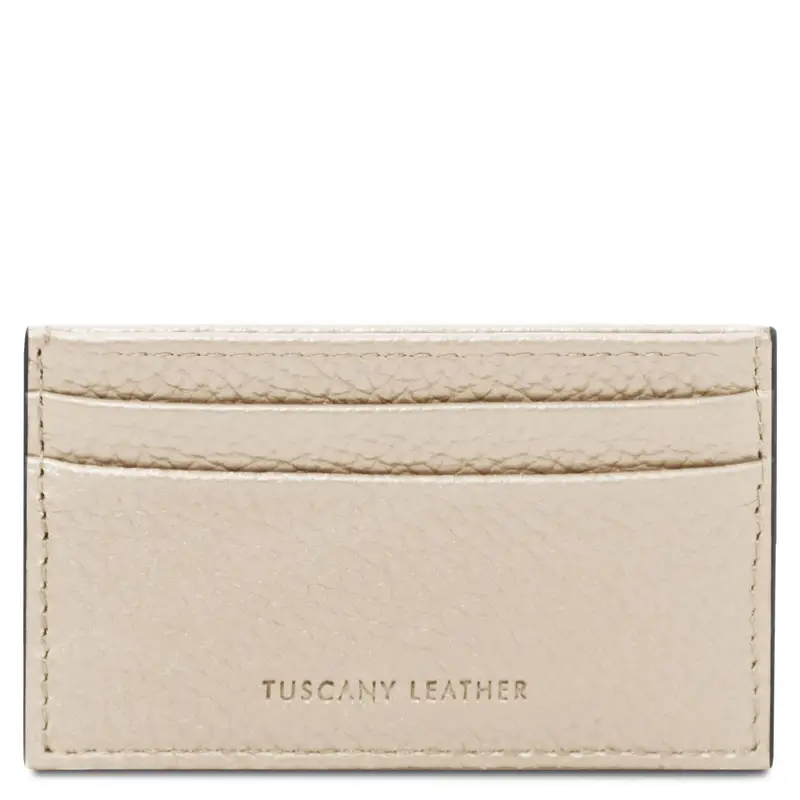 Tuscany Leather Portacarte in pelle Beige