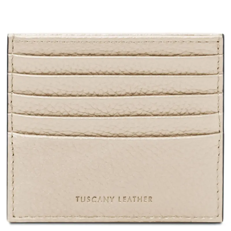 Tuscany Leather Portacarte in pelle Beige