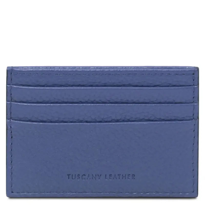Tuscany Leather Portacarte in pelle Blu