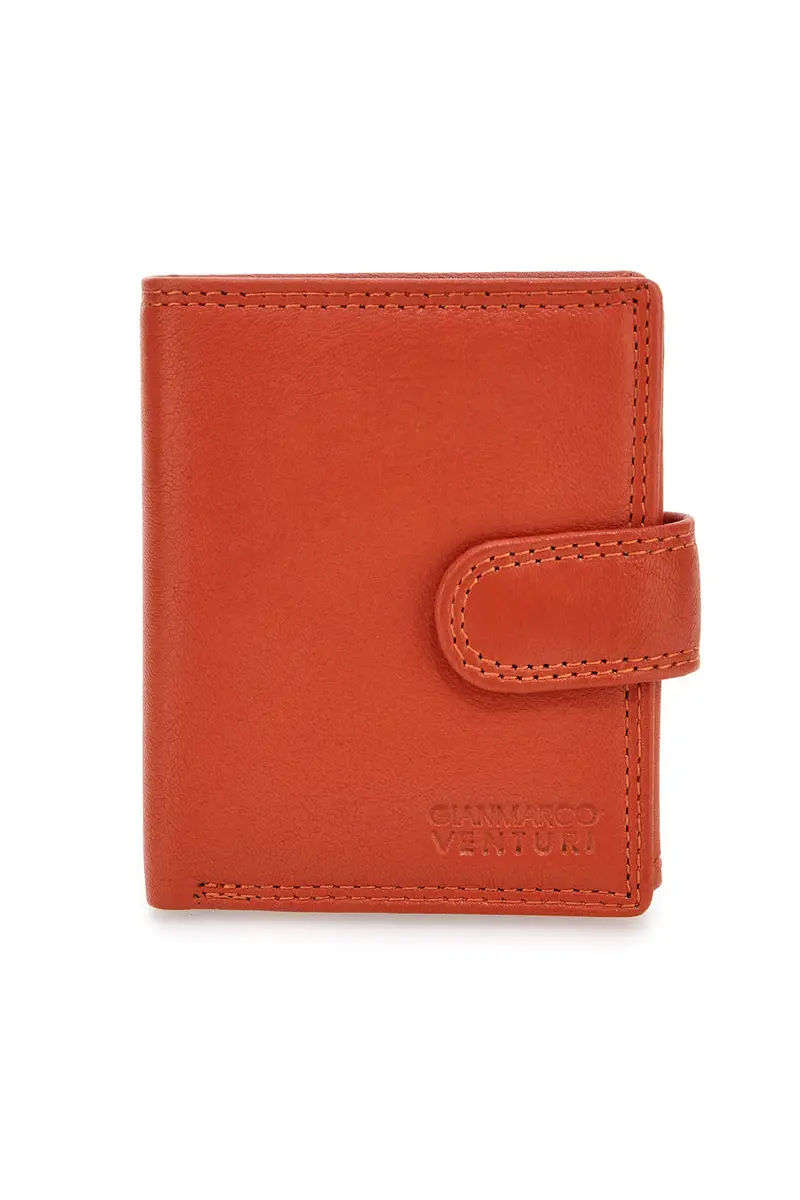 GMV Portafoglio Arancione Da Uomo In Pelle GianMarco Venturi 80-U109