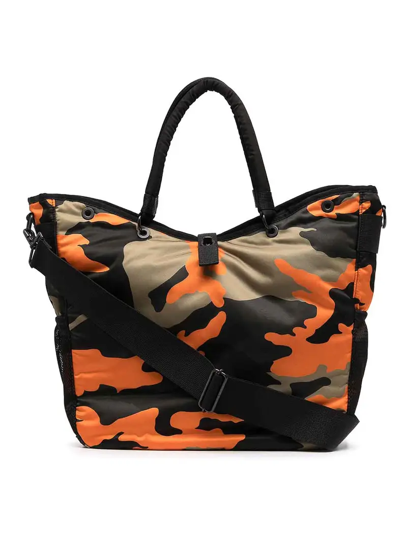 Porter International Borsa tote in nylon a 2 vie Marrone