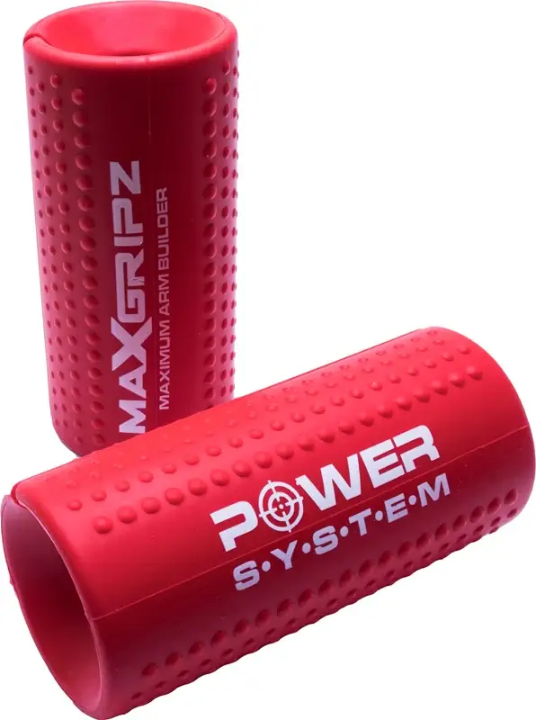 Power system Mx Gripezzi maniglie per il fitness per bilancieri colore rosso M 2 pezzi