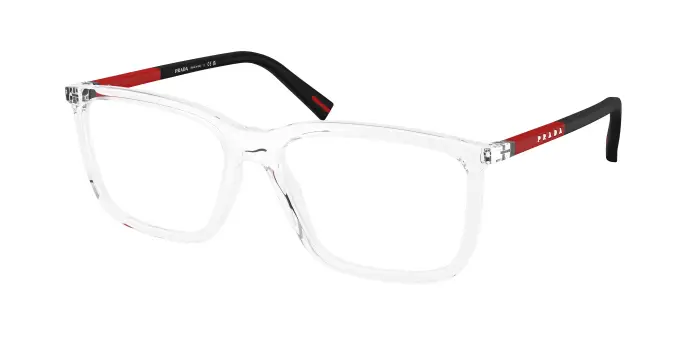 Prada Linea Rossa Uomo PS 01SV 2AZ1O1 Montature da vista Iniettato Trasparente Pillow Normale