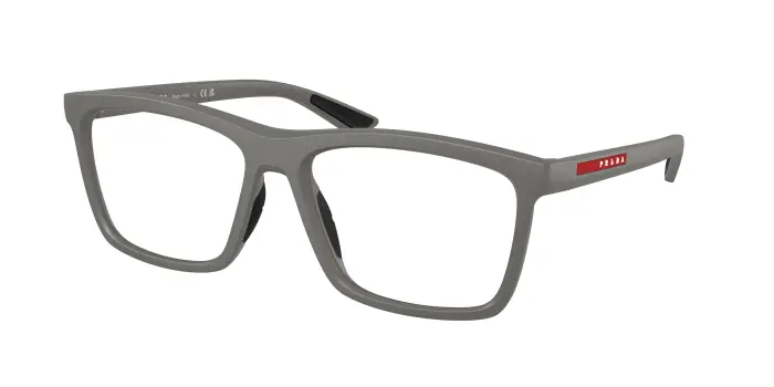 Prada Linea Rossa Uomo PS 01TV 16X1O1 Montature da vista Iniettato Grigio Trasparente Pillow Normale