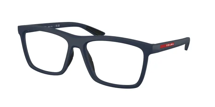 Prada Linea Rossa Uomo PS 01TV MAG1O1 Montature da vista Iniettato Blu Trasparente Pillow Normale