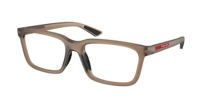 Prada Linea Rossa Uomo PS 02SV 29F1O1 Montature da vista Iniettato Marrone Squadrata Normale