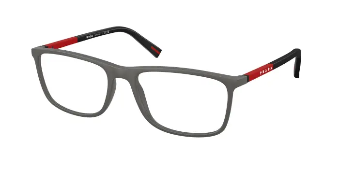 Prada Linea Rossa Uomo PS 03QV 16X1O1 Montature da vista Iniettato Grigio Squadrata Normale