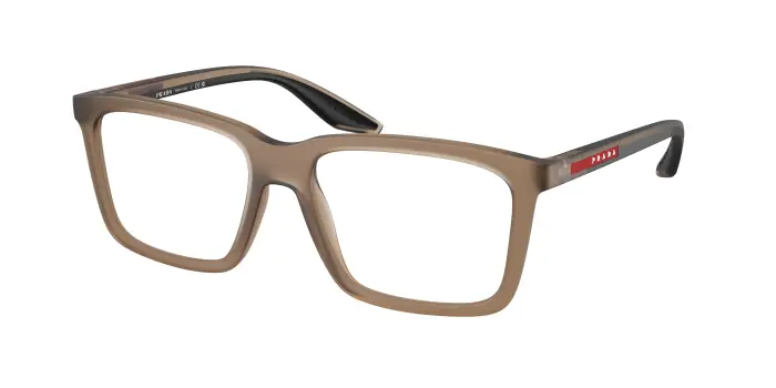 Prada Linea Rossa Uomo PS 03SV 29F1O1 Montature da vista Iniettato Marrone Squadrata Normale