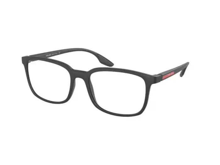 Prada Linea Rossa Uomo PS 05MV 1BO1O1 Montature da vista Plastica Nero Squadrata