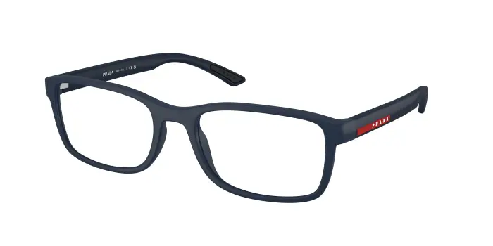 Prada Linea Rossa Uomo PS 06RV MAG1O1 Montature da vista Iniettato Blu Trasparente Pillow Normale