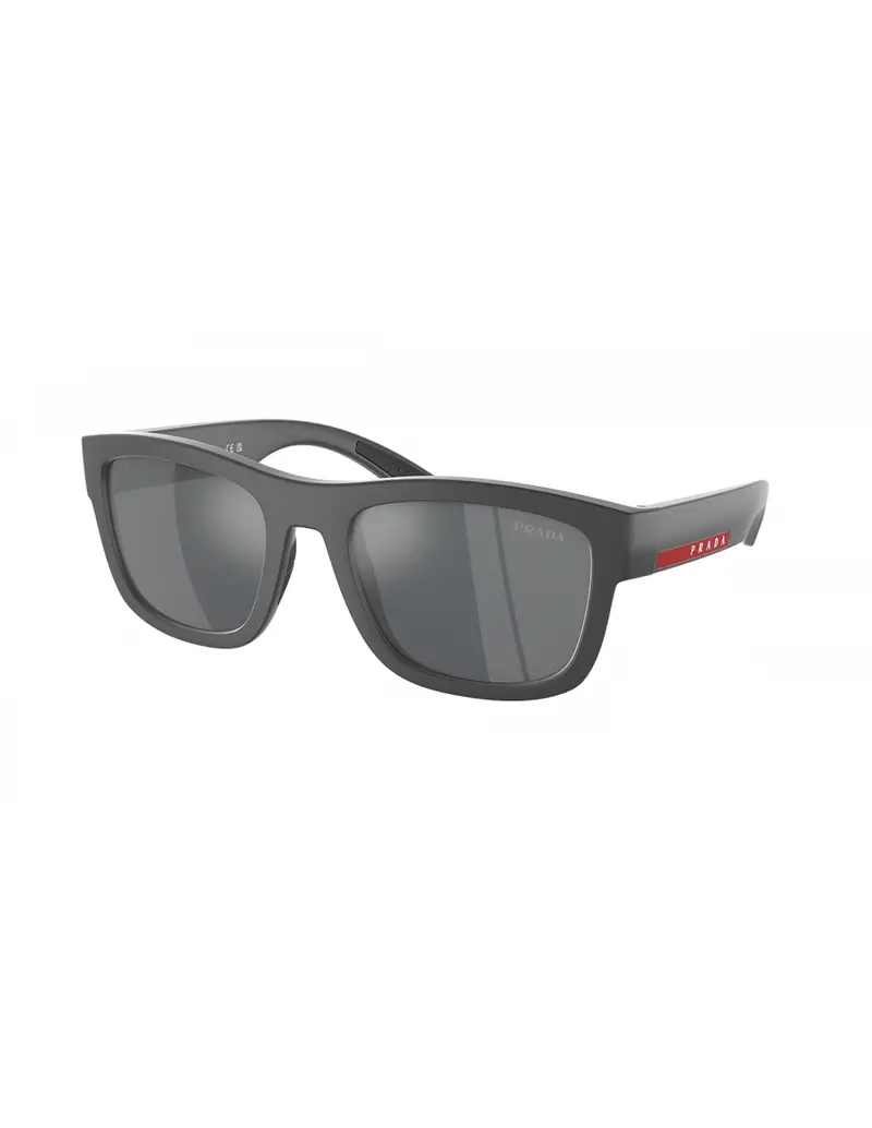 PRADA Occhiali da sole Linea Rossa PS01ZS UFK5L0 Grey Rubber Light Grey Mirror Black