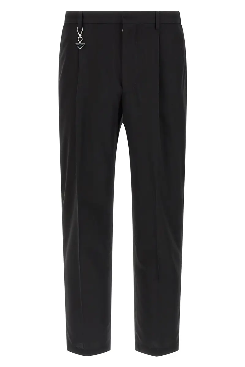 PRADA Pantalone Portachiavi Logo Nero
