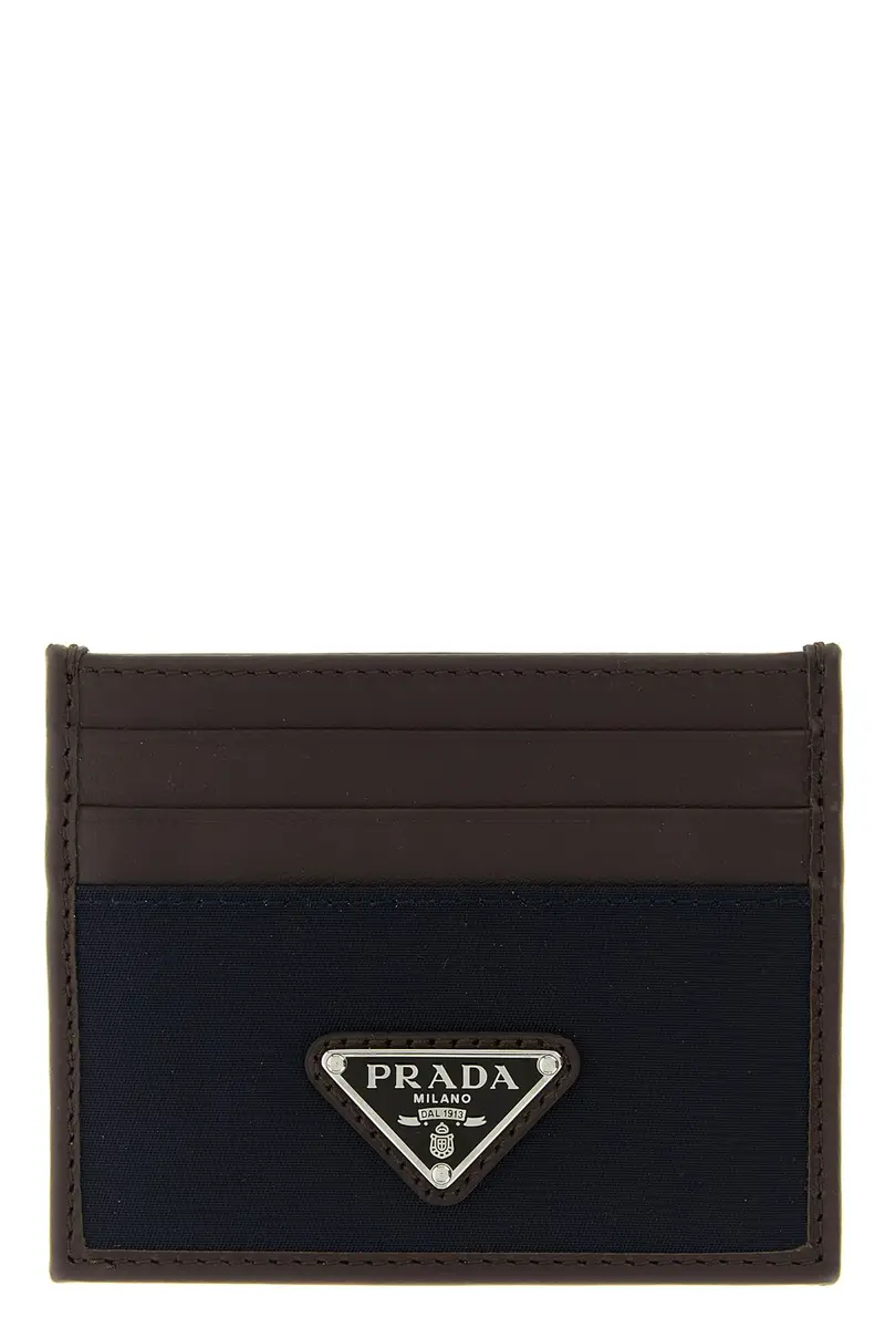 PRADA Portacarte Pelle Nylon Blu