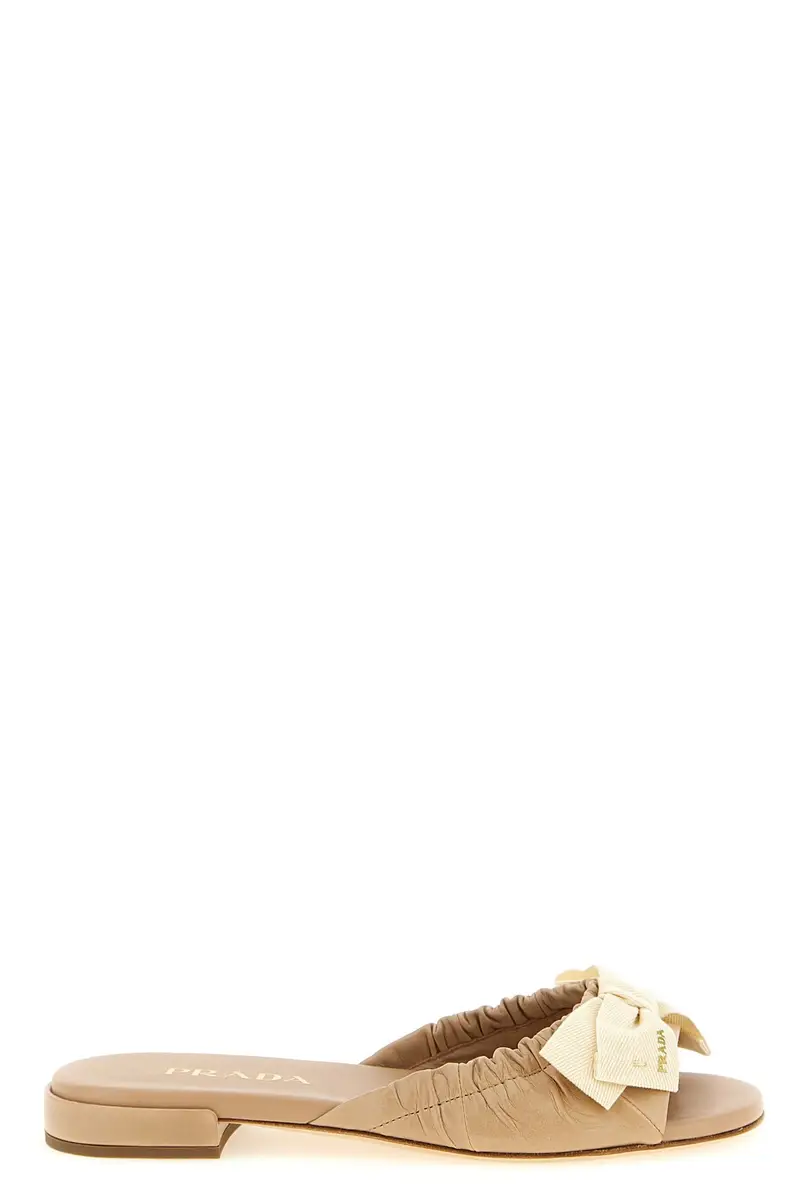 PRADA Slide Fiocco Beige