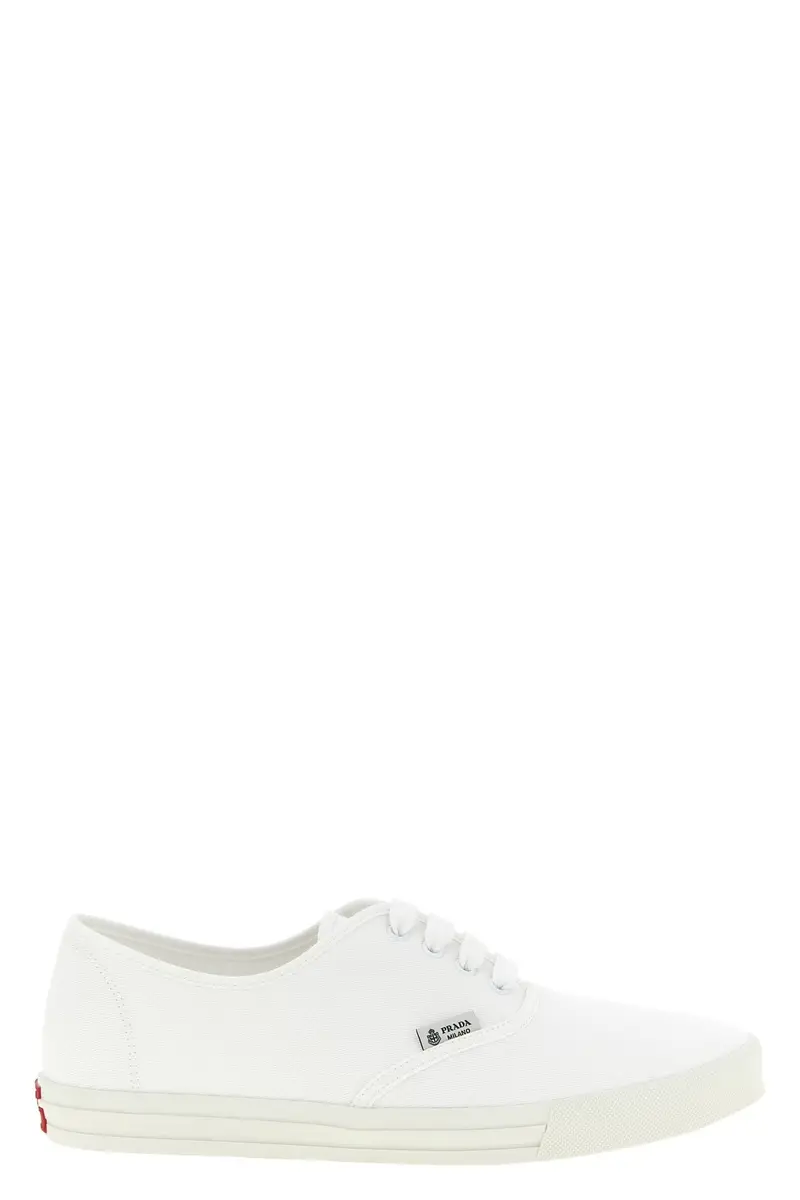 PRADA Sneaker Drill Cotone Bianco