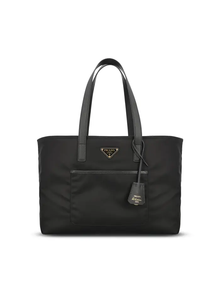 Tote bag realizzata in poliammide riciclata NERO
