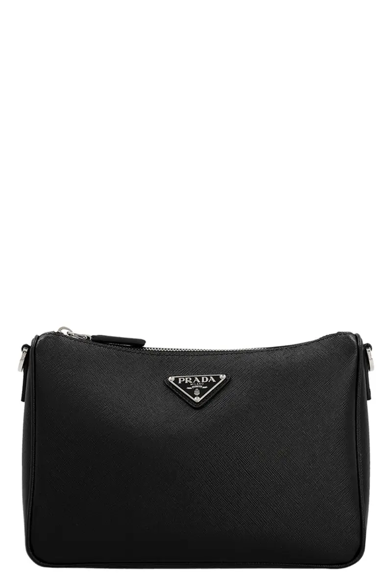 PRADA Tracolla In Re-Nylon & Saffiano Nero