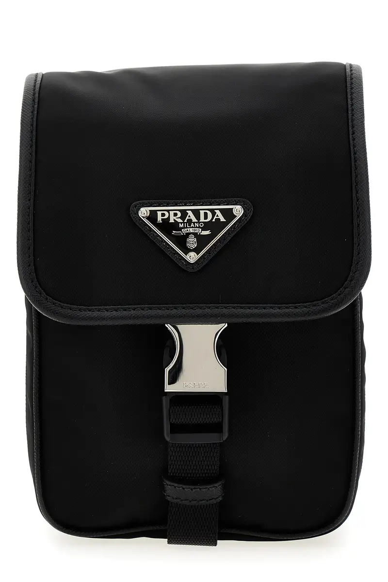 PRADA Tracolla Re-Nylon Logo Nero