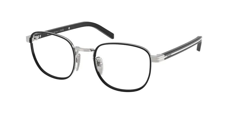Prada Uomo PR D50V 1BC1O1 Montature da vista Metallo Argento Trasparente Pantos Normale