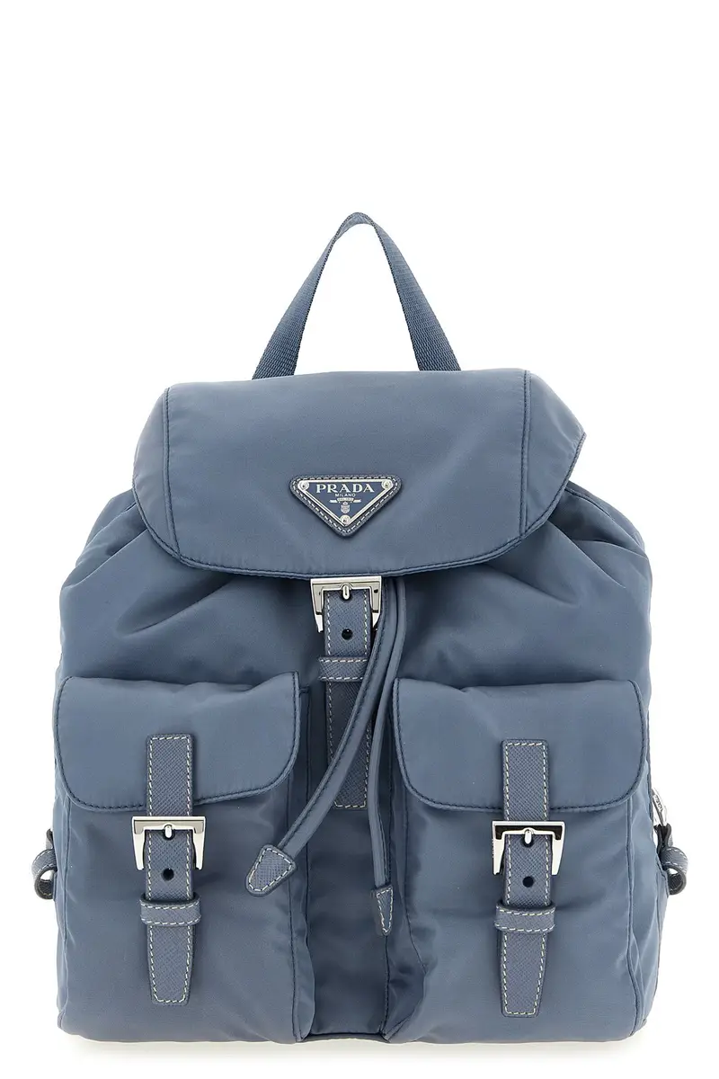 PRADA Zaino Re-Nylon Piccolo Azzurro