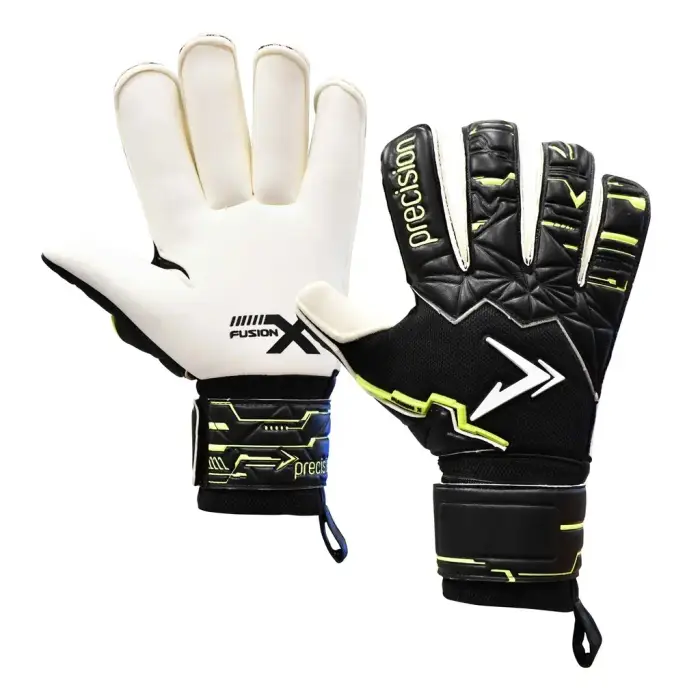 Precision Guanti da portiere per bambini Fusion X Pro Roll Finger Giga Noir