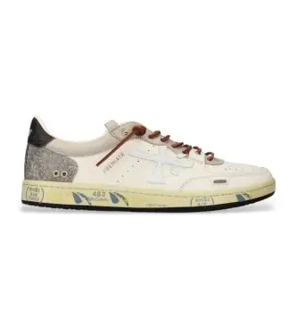 per uomo BSKTCLAY Sneakers in pelle bianca Bskclay (46), Bianco, Basso, Stringhe, Casual