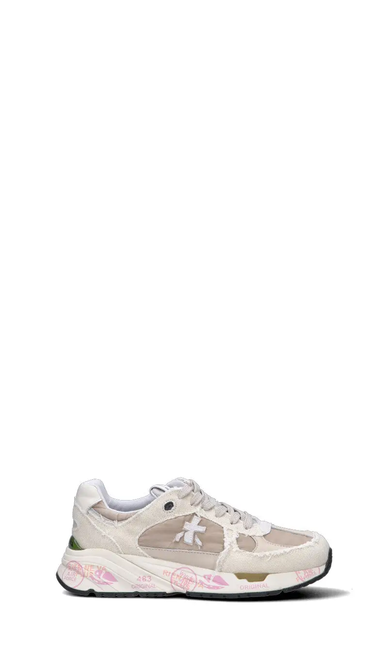 PREMIATA Sneaker donna beige/marrone/rosa/verde in pelle Vario