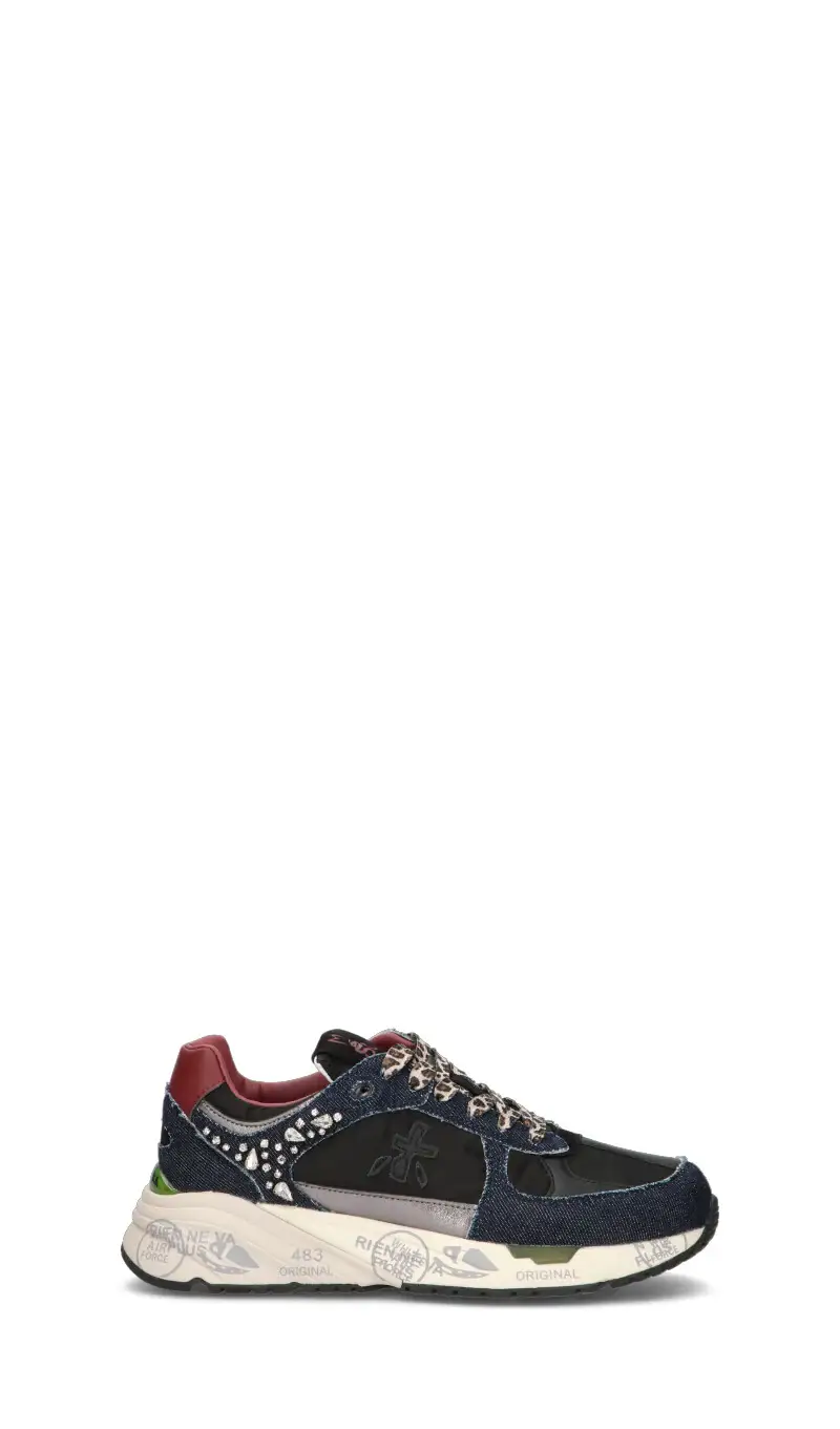 PREMIATA Sneaker donna blu/nera in pelle Vario