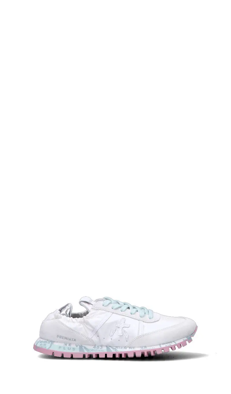 PREMIATA Sneaker donna grigia/azzurra/rosa in suede Vario