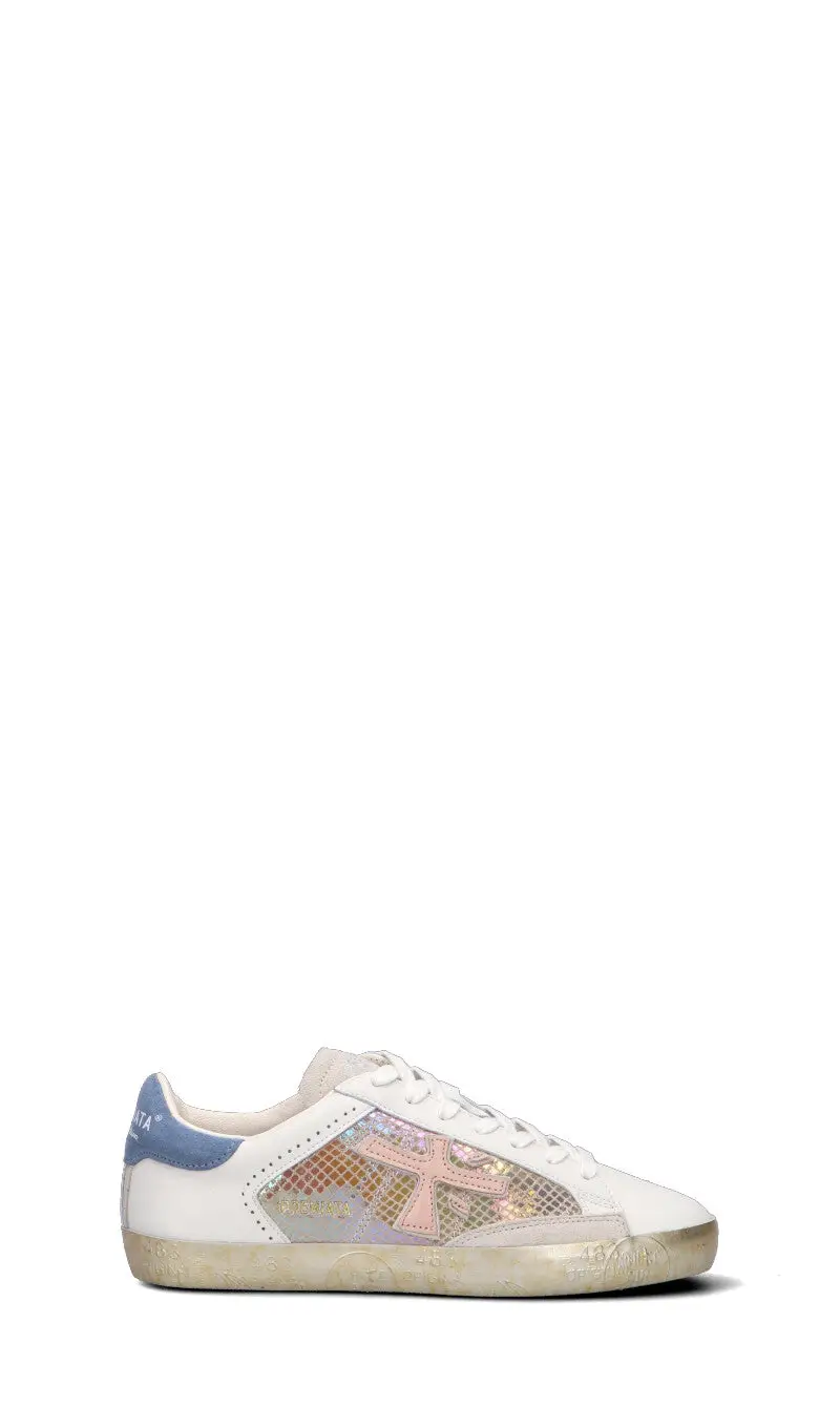 PREMIATA Sneaker donna panna/marrone/blu in pelle Vario