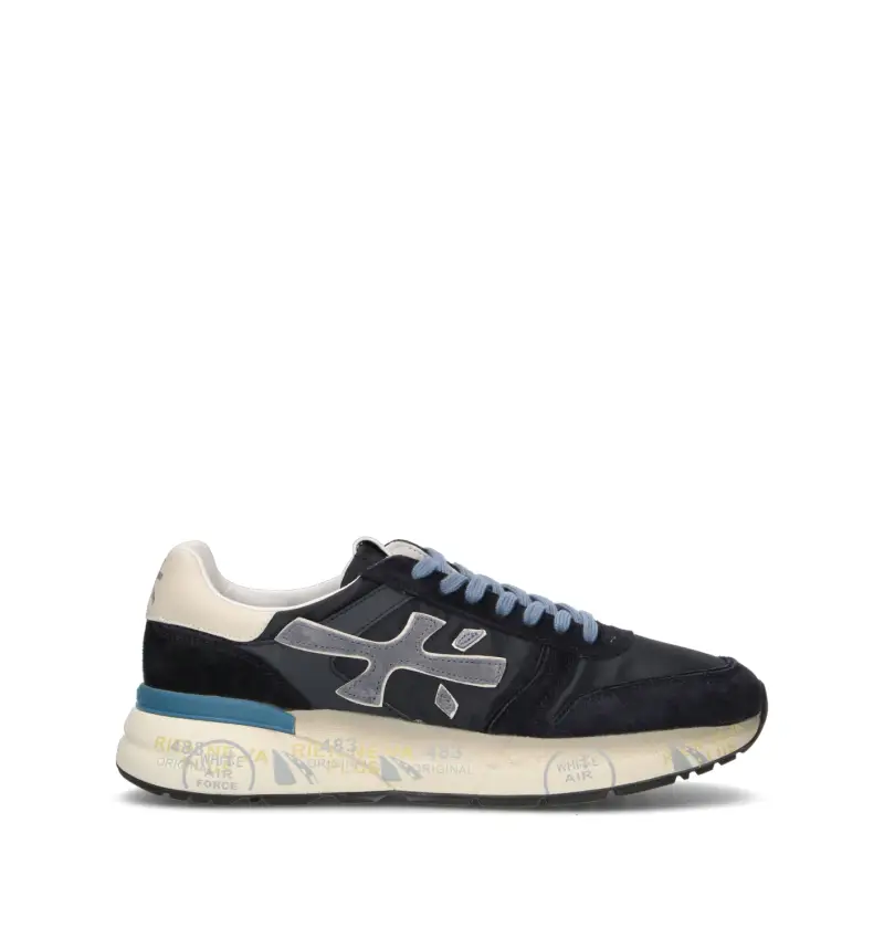 PREMIATA Sneaker uomo blu in suede Vario