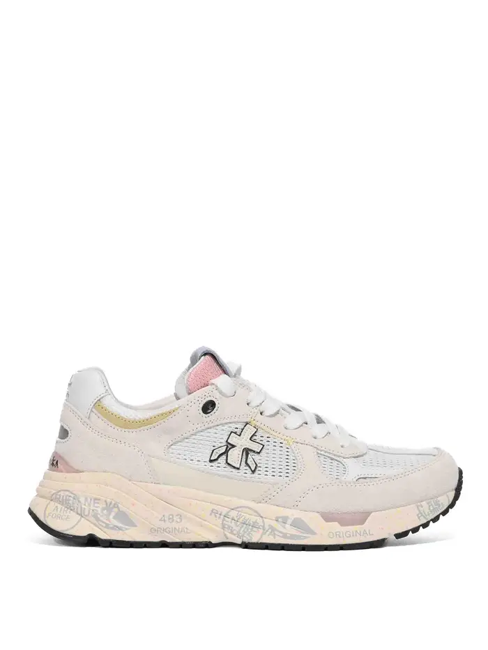 Premiata Sneakers Mased 8206 In Suede E Mesh Marrone