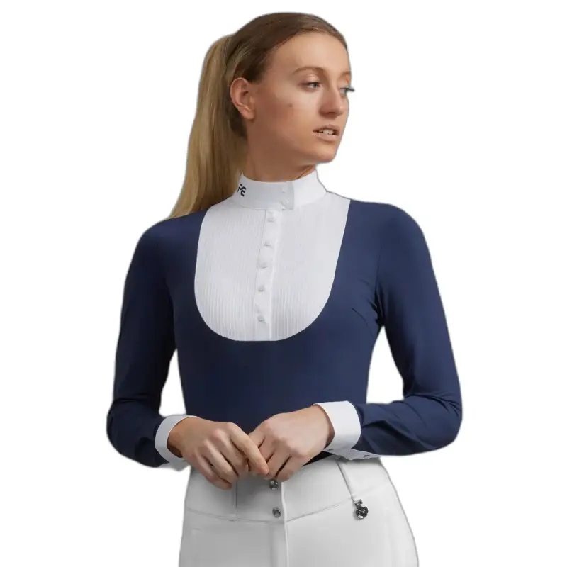 Premier Equine Camicia da equitazione da competizione a maniche lunghe donna Navarra
