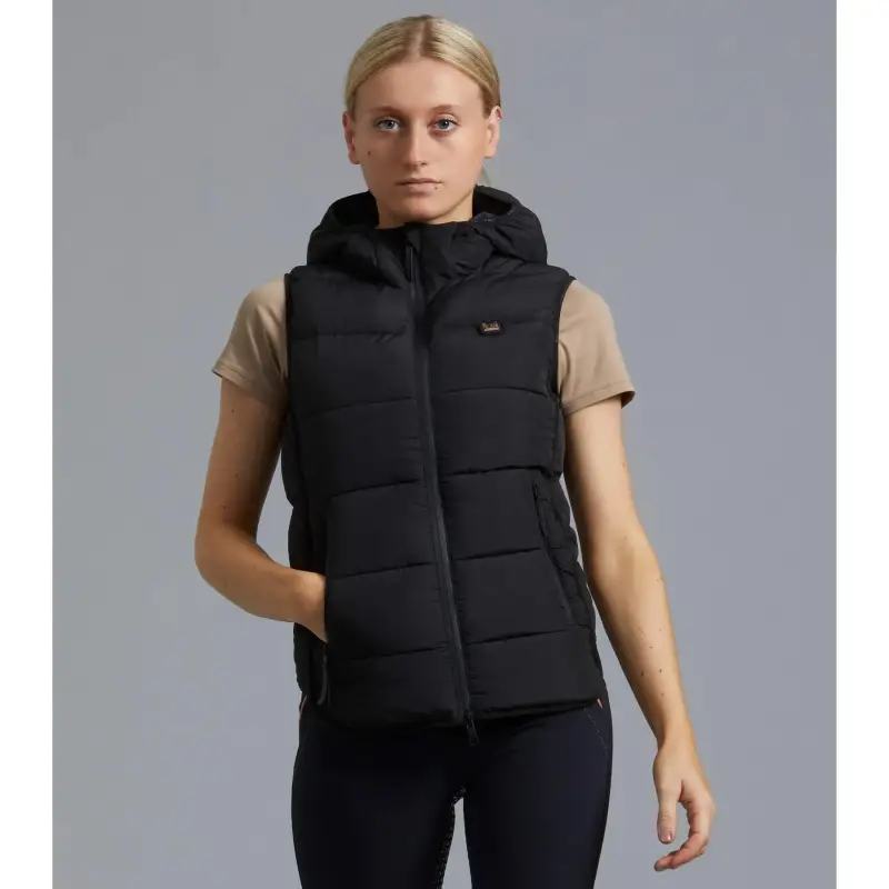 Premier Equine Gilet imbottito con cappuccio da donna Pavoni
