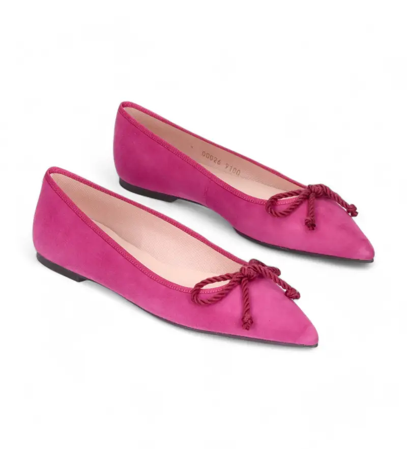 Pretty Ballerinas per donna. 47987 Ella scarpe rosa, Tessuto, Basso, 1 a 3 cm, Nessuno, Casual