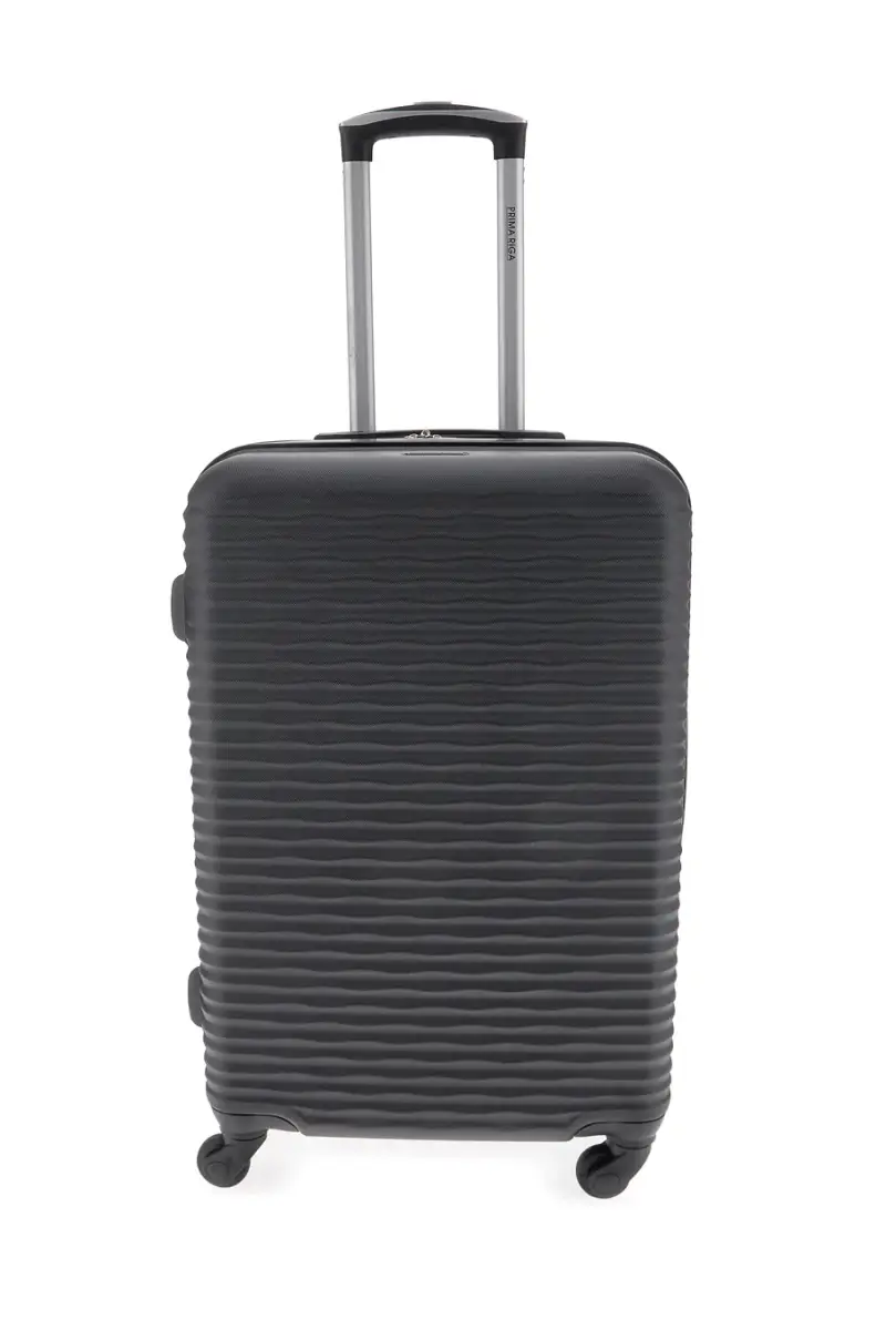PRIMA RIGA Valigia rigida Nero 4014833