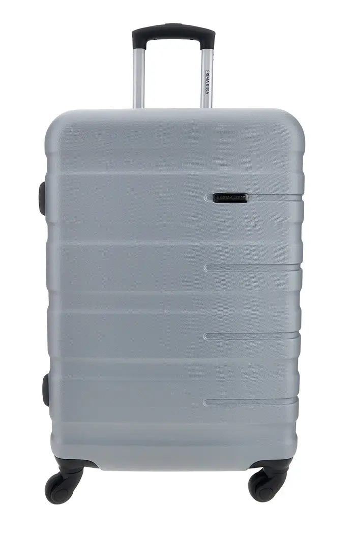 Valigia trolley media in silver rigida Prima Riga PR197/M [ARGENTO]