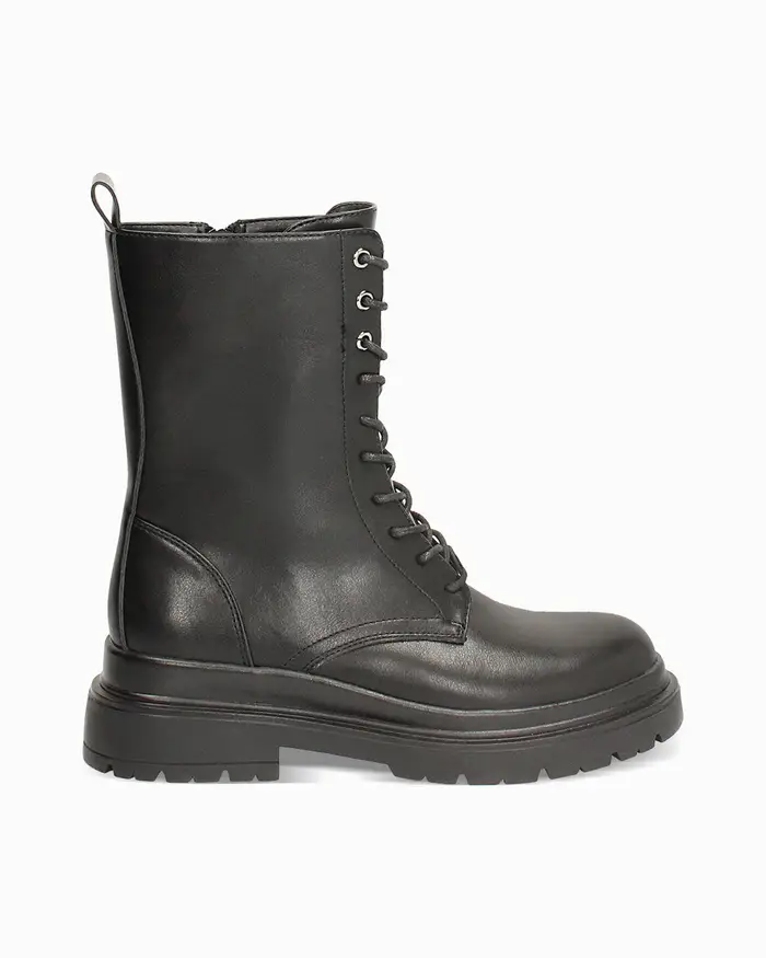 Anfibi neri con tacco 3,5 cm NERO