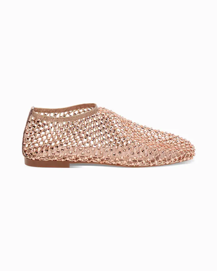Primadonna Collection Ballerine nude con pietre eleganti