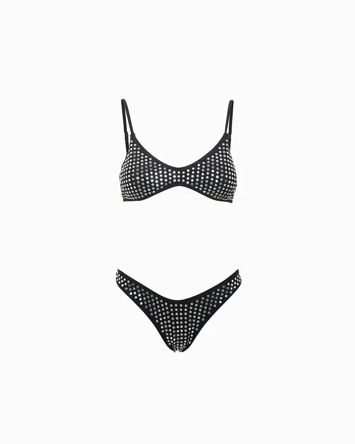 Primadonna Collection Bikini nero-argento con dettagli scintillanti NEAR