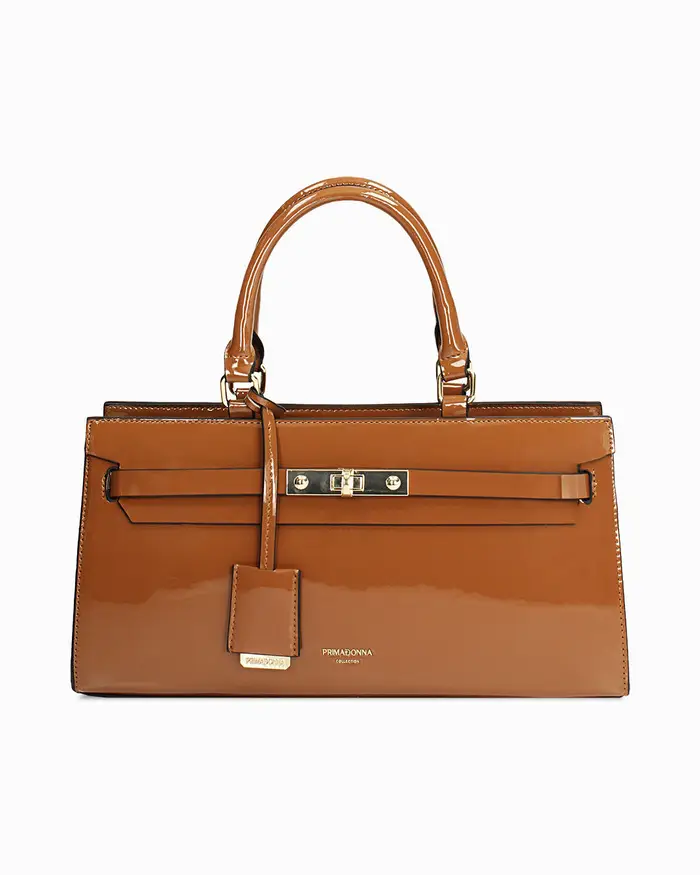Borsa a mano camel con dettagli dorati CAME