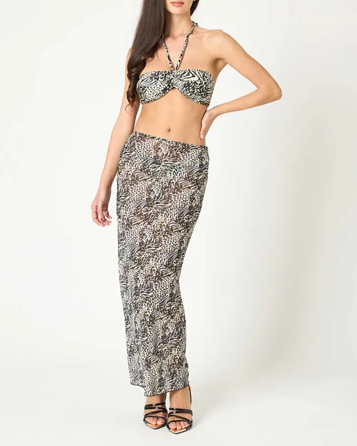 Copricostume donna leopard in tessuto LEOP