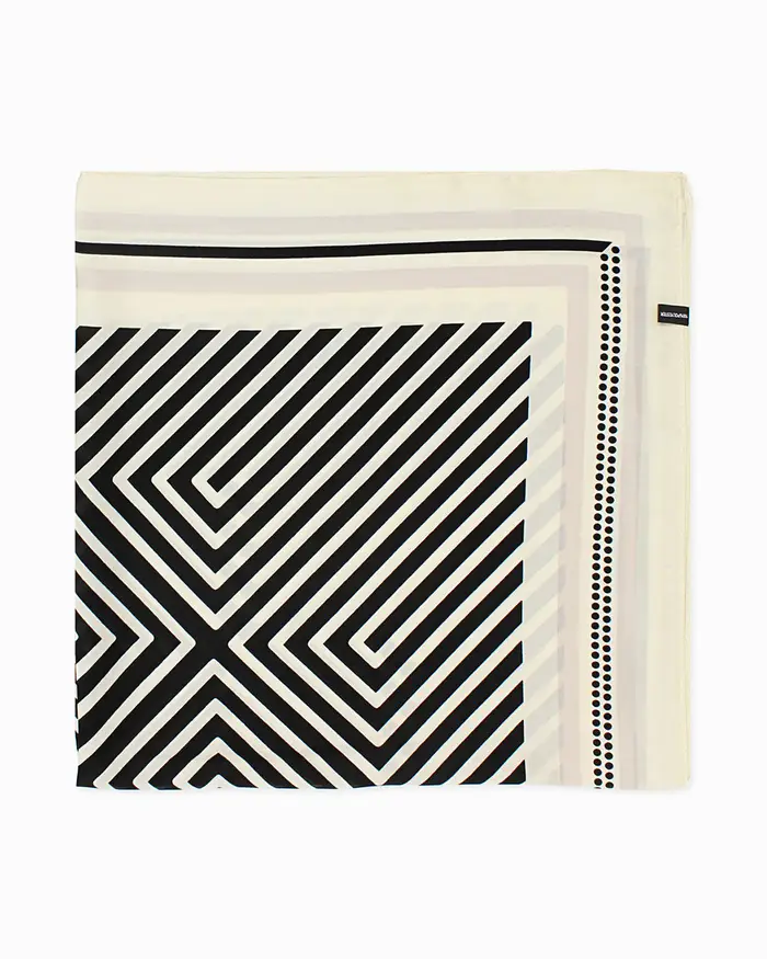 Foulard nero-beige elegante NEBE